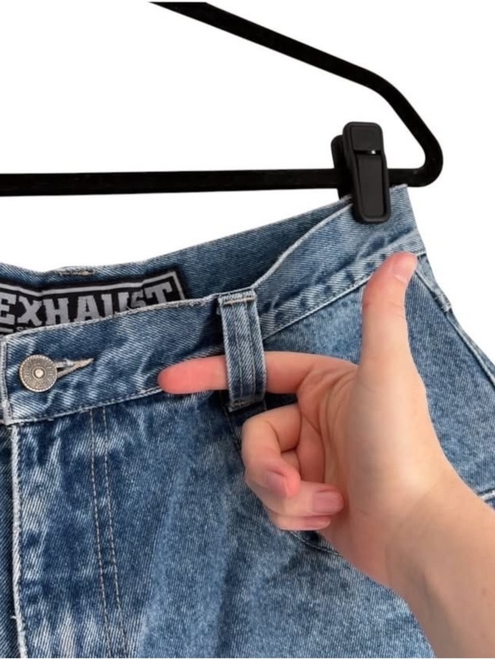 Y2K 90s Vintage Denim Jorts Baggy Relaxed-Fit Men's Shorts Jeans Unisex Skater - Picture 7 of 8